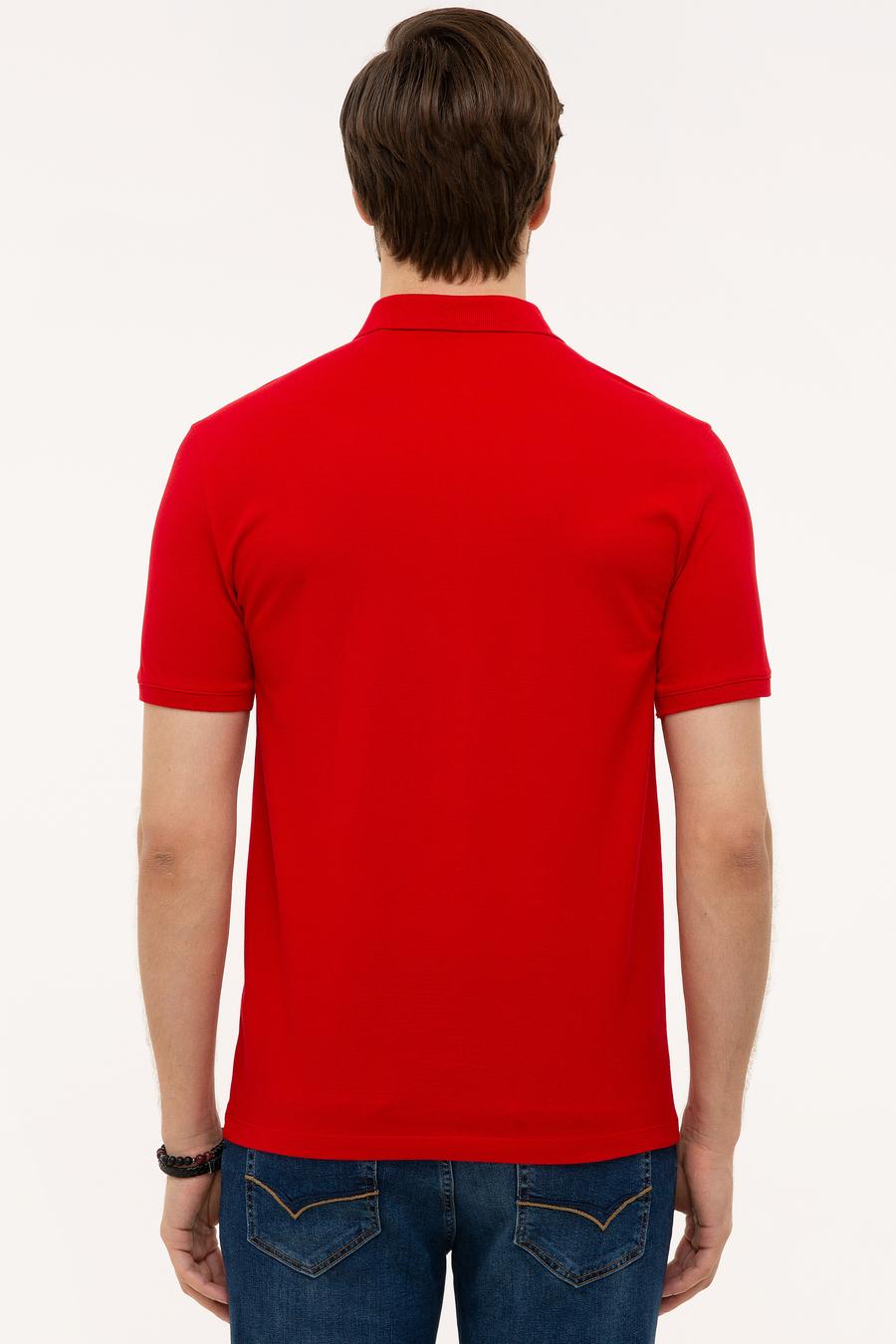 Kırmızı Polo Yaka Basic T-Shirt - 50226962068
