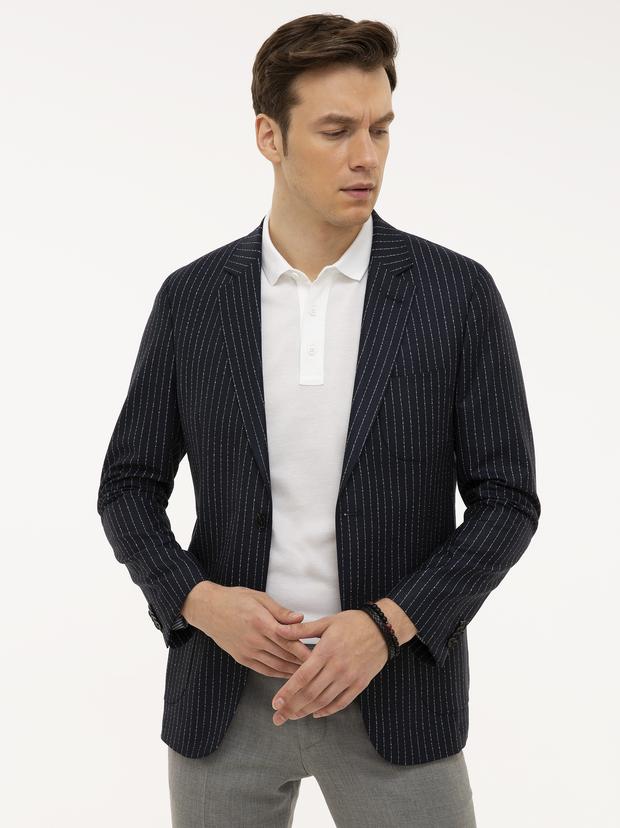 Lacivert Slim Fit Ceket