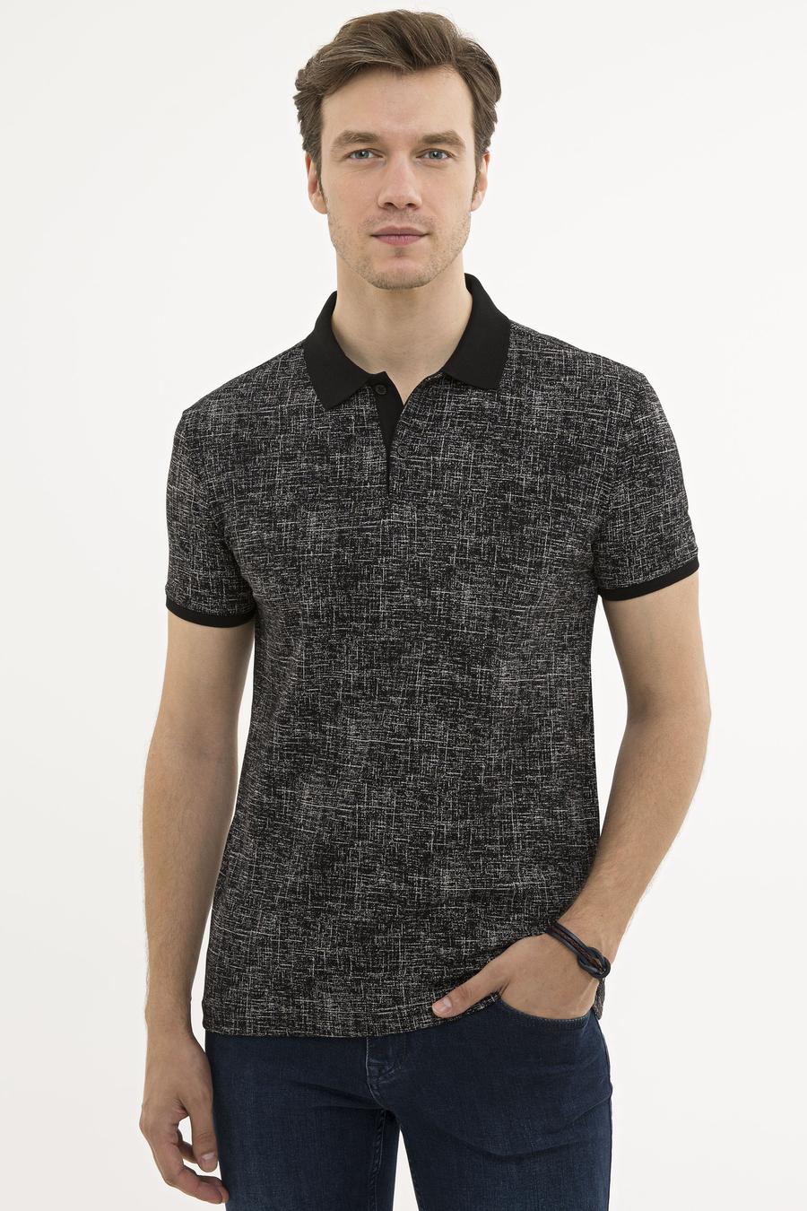Siyah Polo Yaka T-Shirt - 50230524013