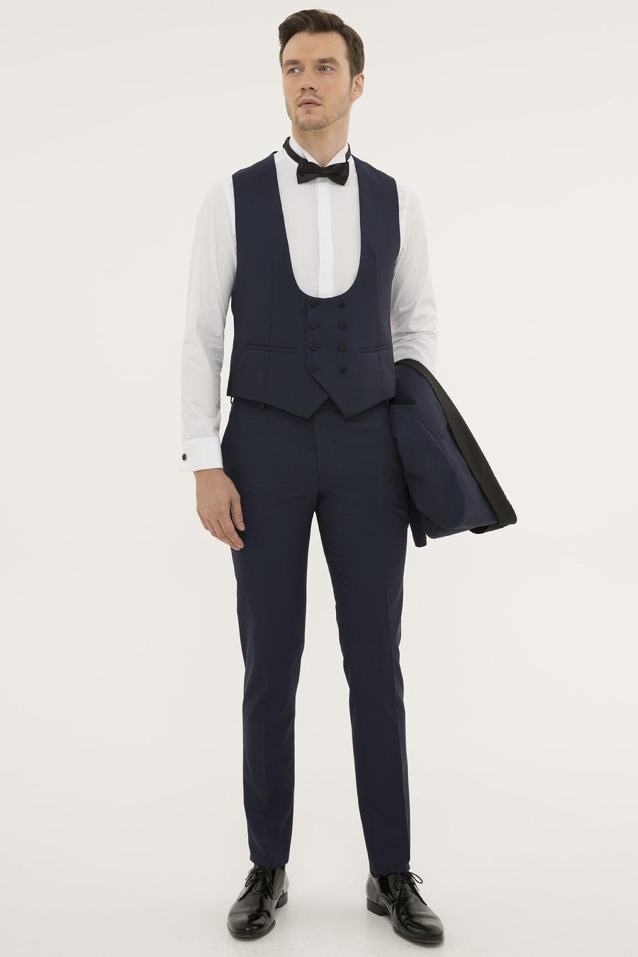 Lacivert Ekstra Slim Fit Takım Elbise - 50223863044