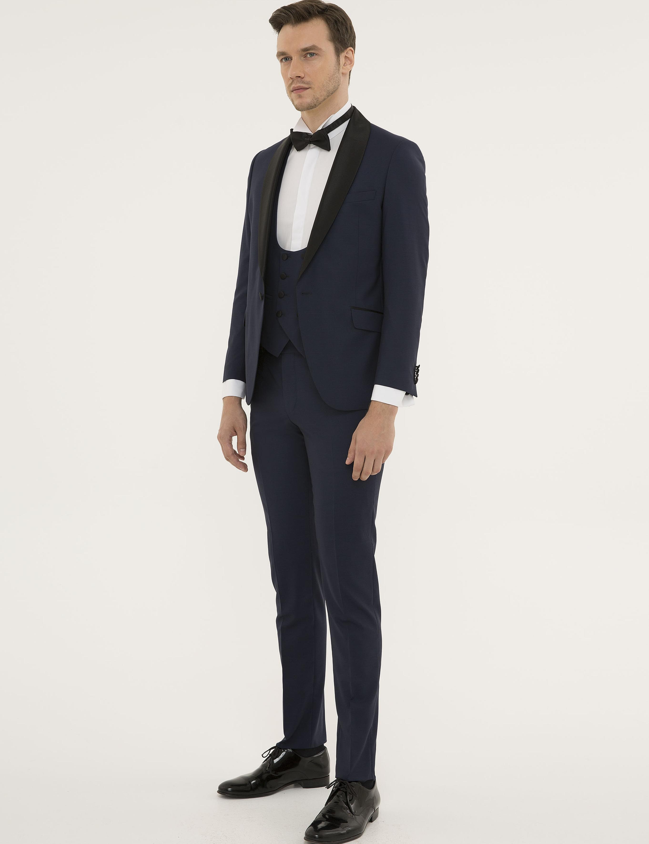 Lacivert Ekstra Slim Fit Takım Elbise - 50223863044