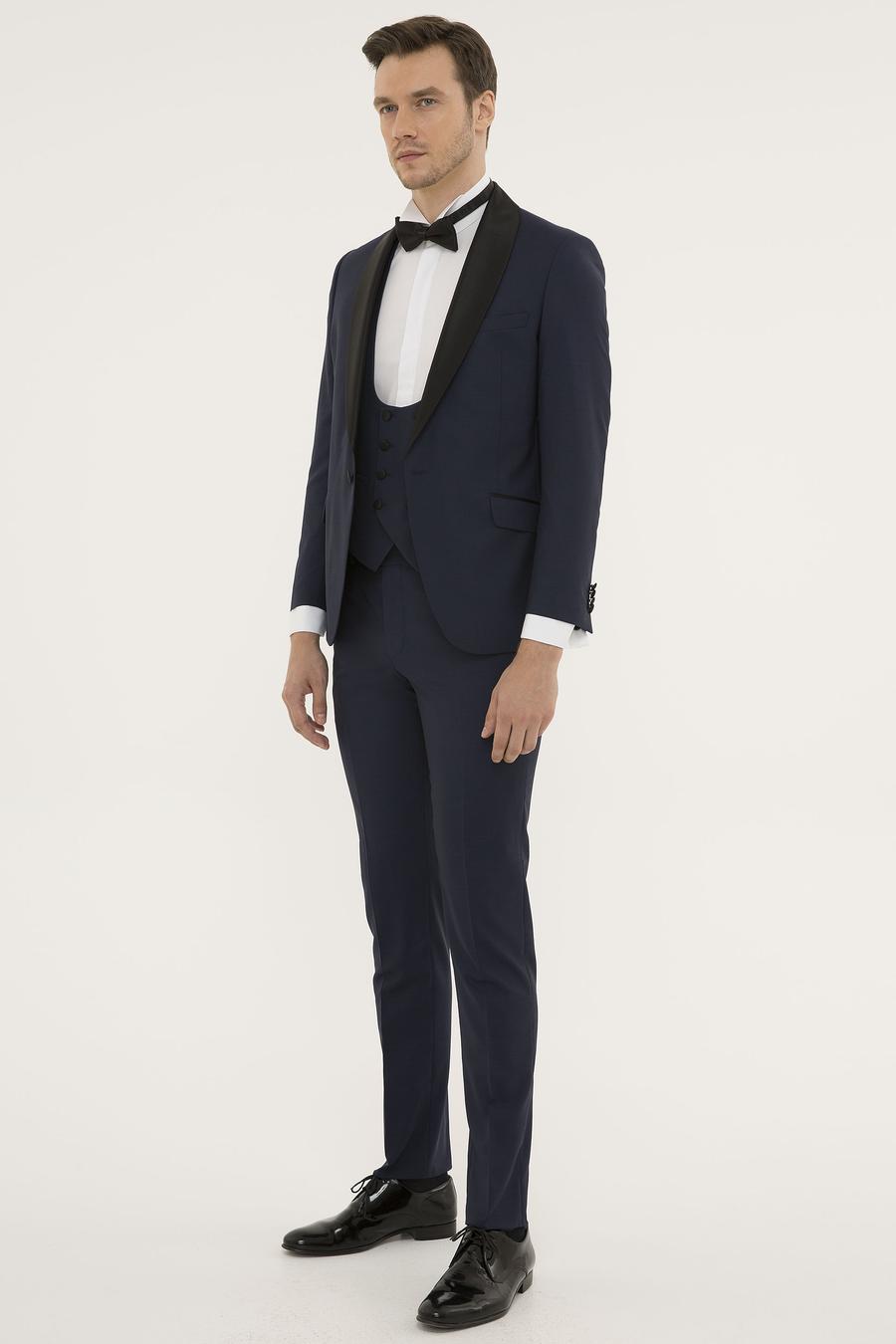 Lacivert Ekstra Slim Fit Takım Elbise - 50223863044