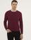 Bordo Slim Fit Bisiklet Yaka Basic Triko Kazak