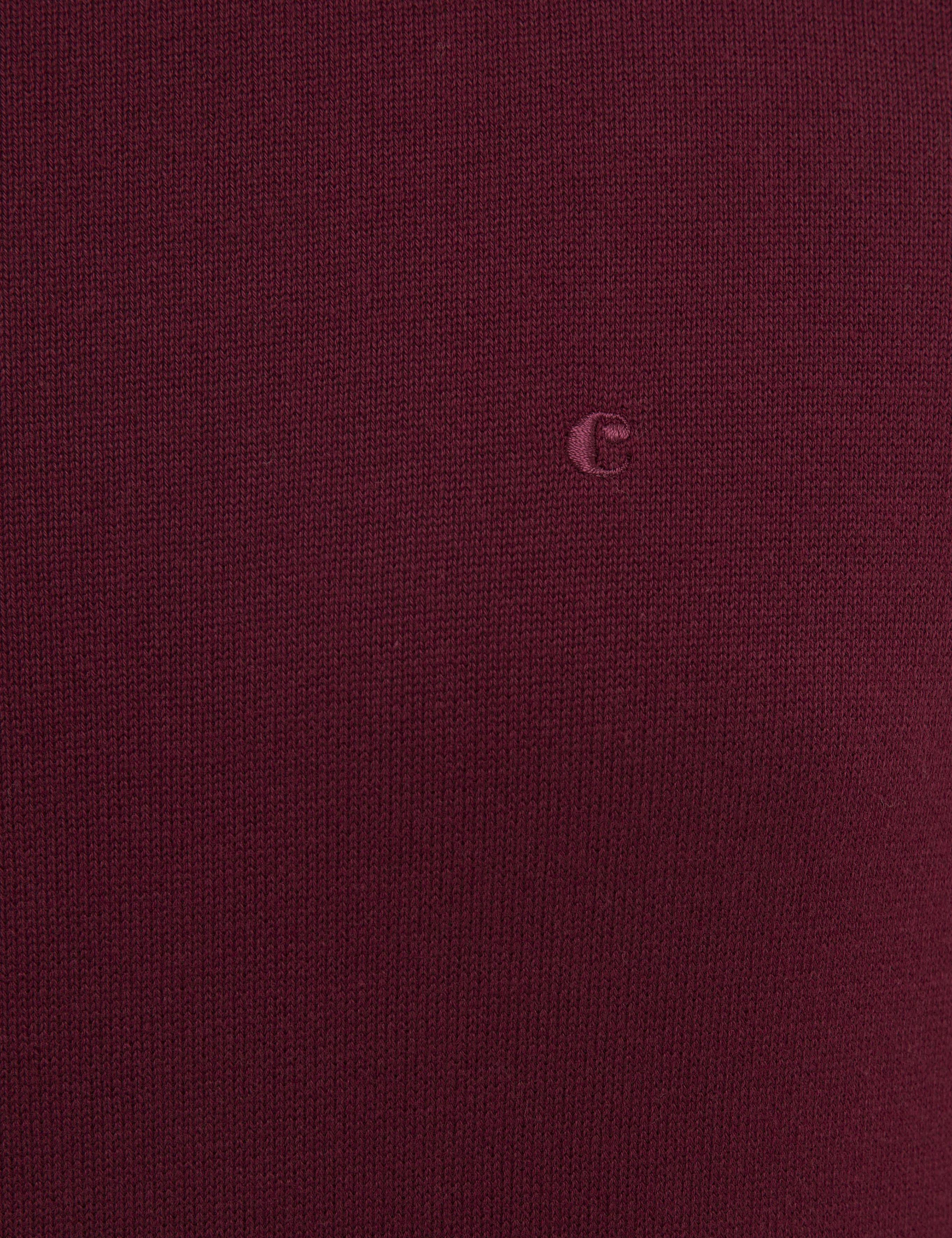 Bordo Slim Fit Bisiklet Yaka Basic Triko Kazak - 50229585059