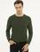 Haki Slim Fit Bisiklet Yaka Basic Triko Kazak