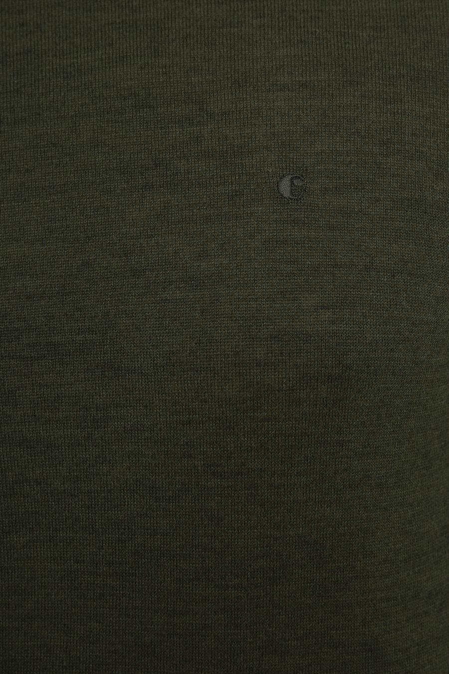 Haki Slim Fit Balıkçı Yaka Basic Triko Kazak - 50227794074