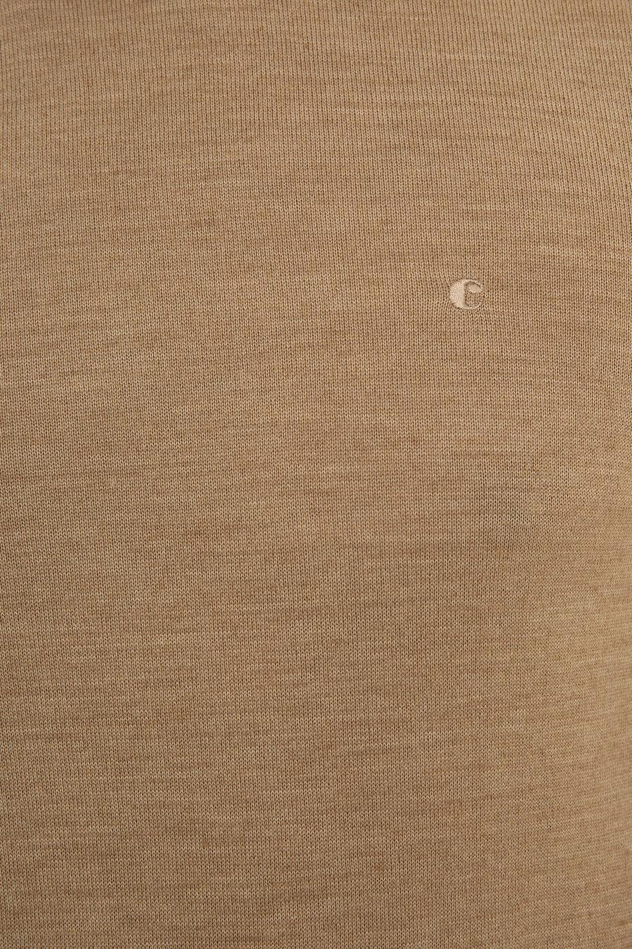 Camel Slim Fit Balıkçı Yaka Basic Triko Kazak - 50227794064
