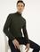 Haki Slim Fit Balıkçı Yaka Basic Triko Kazak