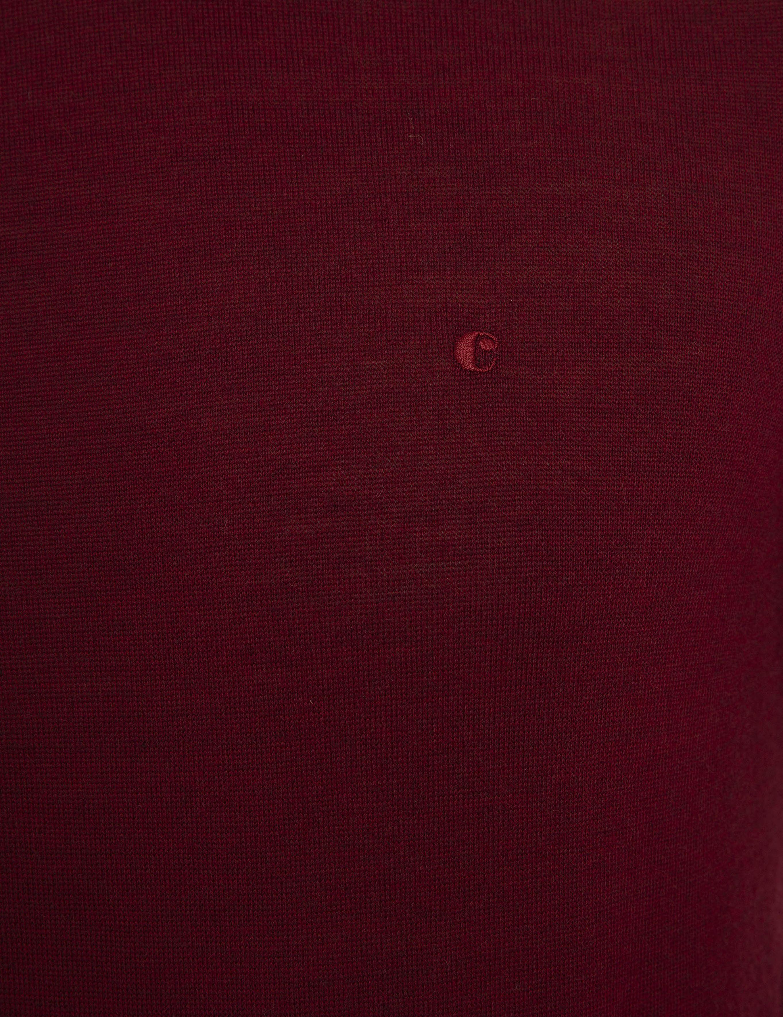 Bordo Slim Fit Balıkçı Yaka Basic Triko Kazak - 50227794059