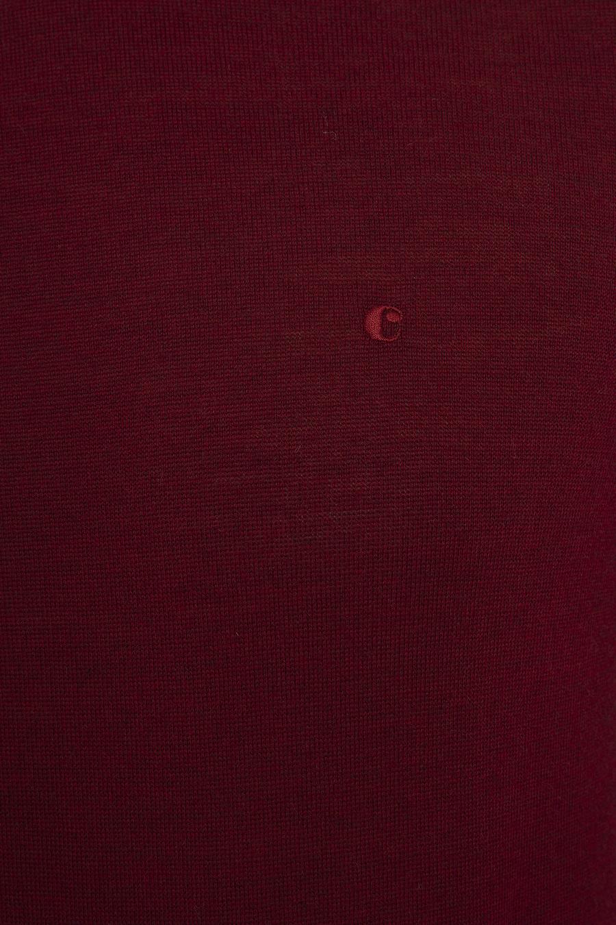 Bordo Slim Fit Balıkçı Yaka Basic Triko Kazak - 50227794059