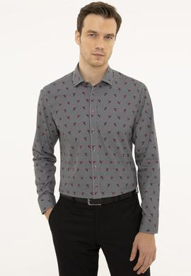 Siyah Slim Fit Uzun Kollu Gömlek