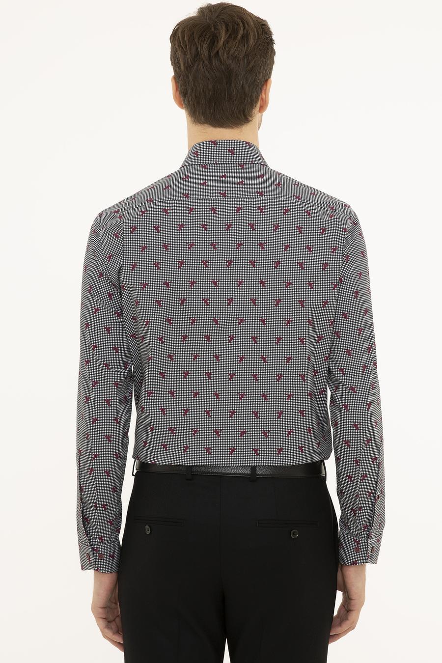 Siyah Slim Fit Uzun Kollu Gömlek - 50227487022