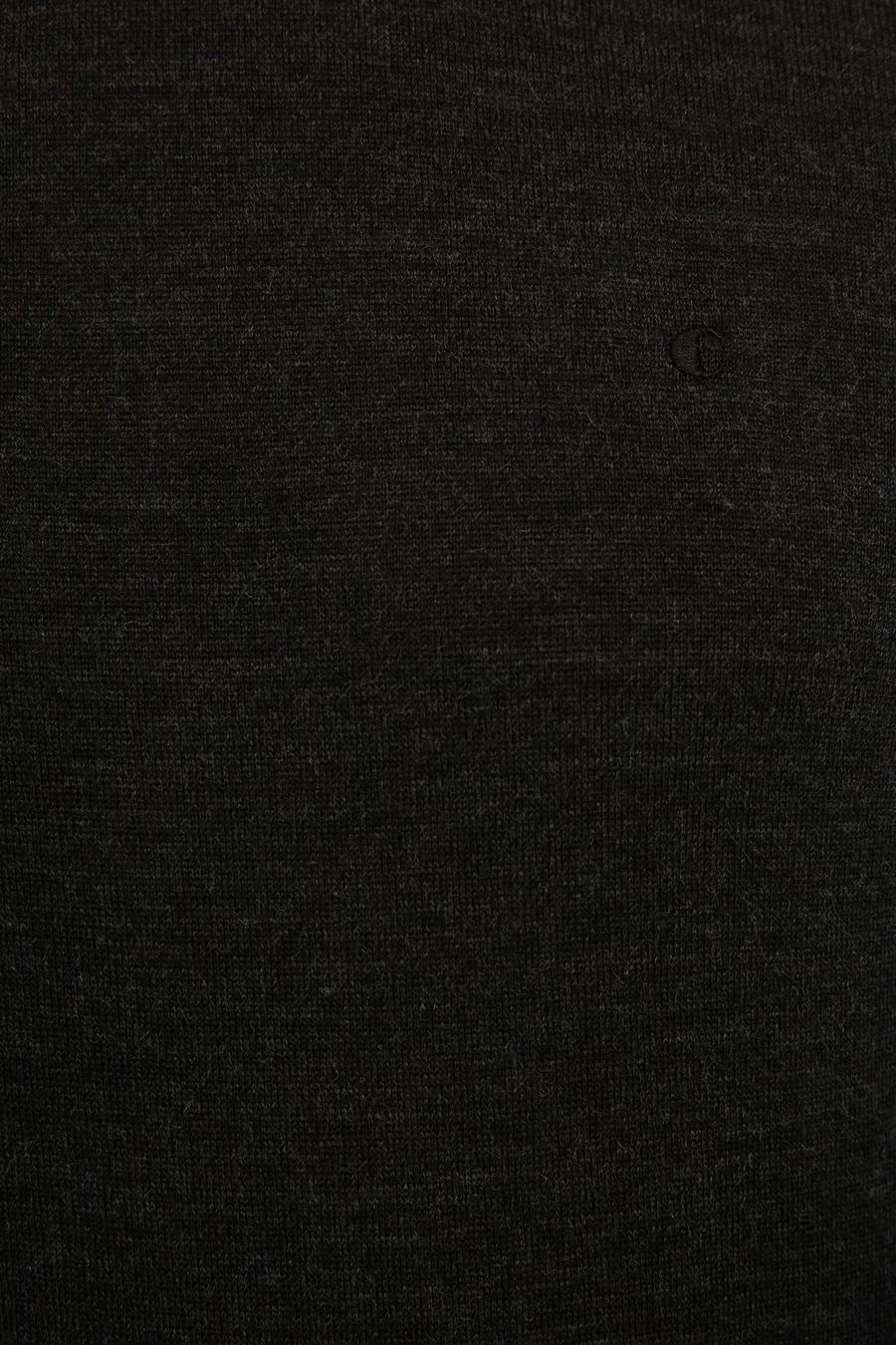 Antrasit Slim Fit Çeyrek Balıkçı Yaka Basic Triko Kazak - 50227576025