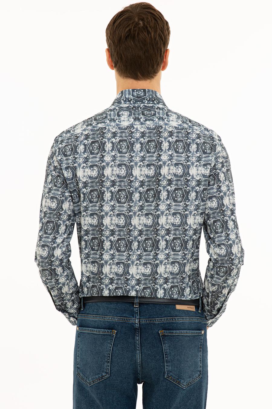 İndigo Slim Fit Uzun Kollu Gömlek - 50227935063