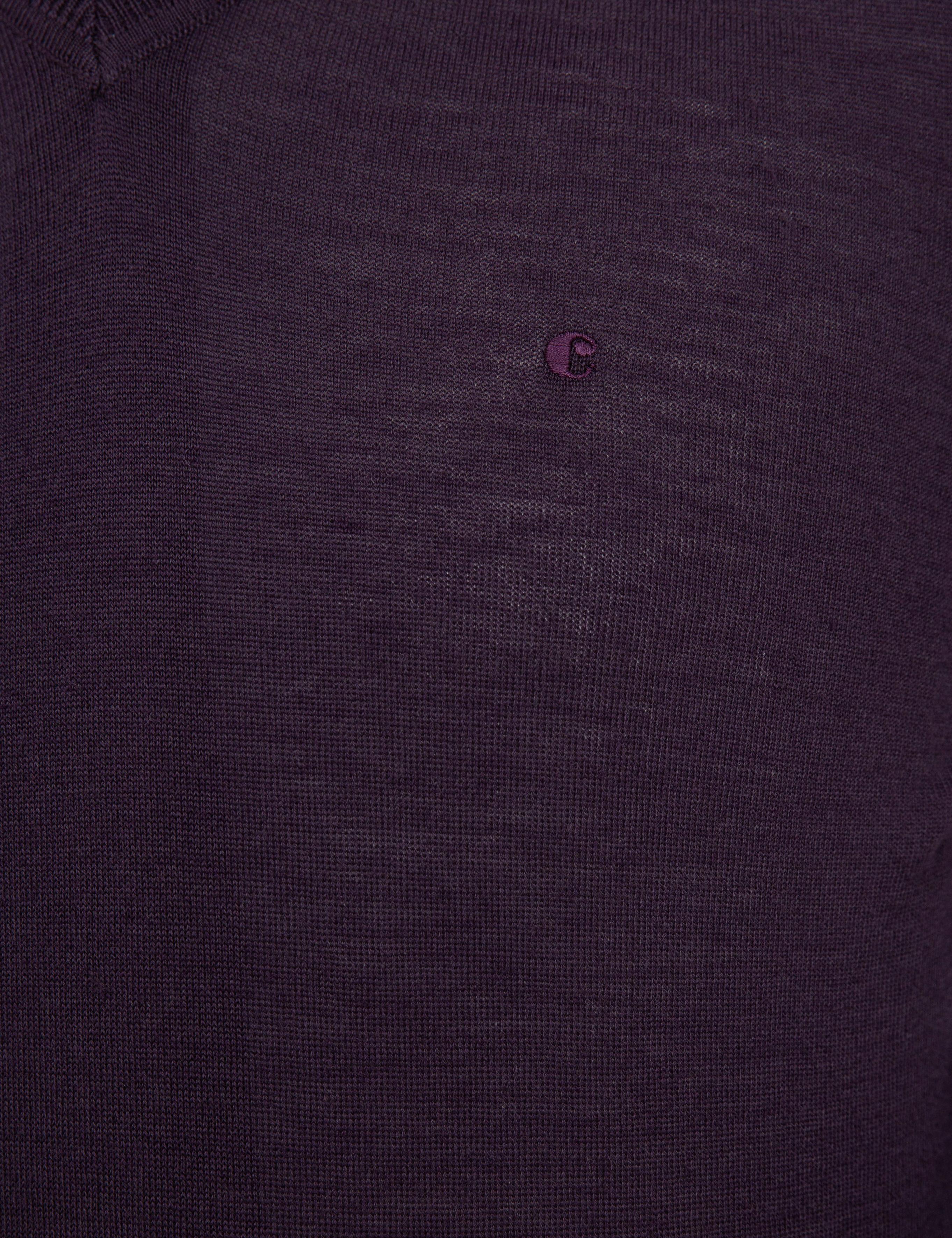 Mor Slim Fit V Yaka Basic Triko Kazak - 50229755111
