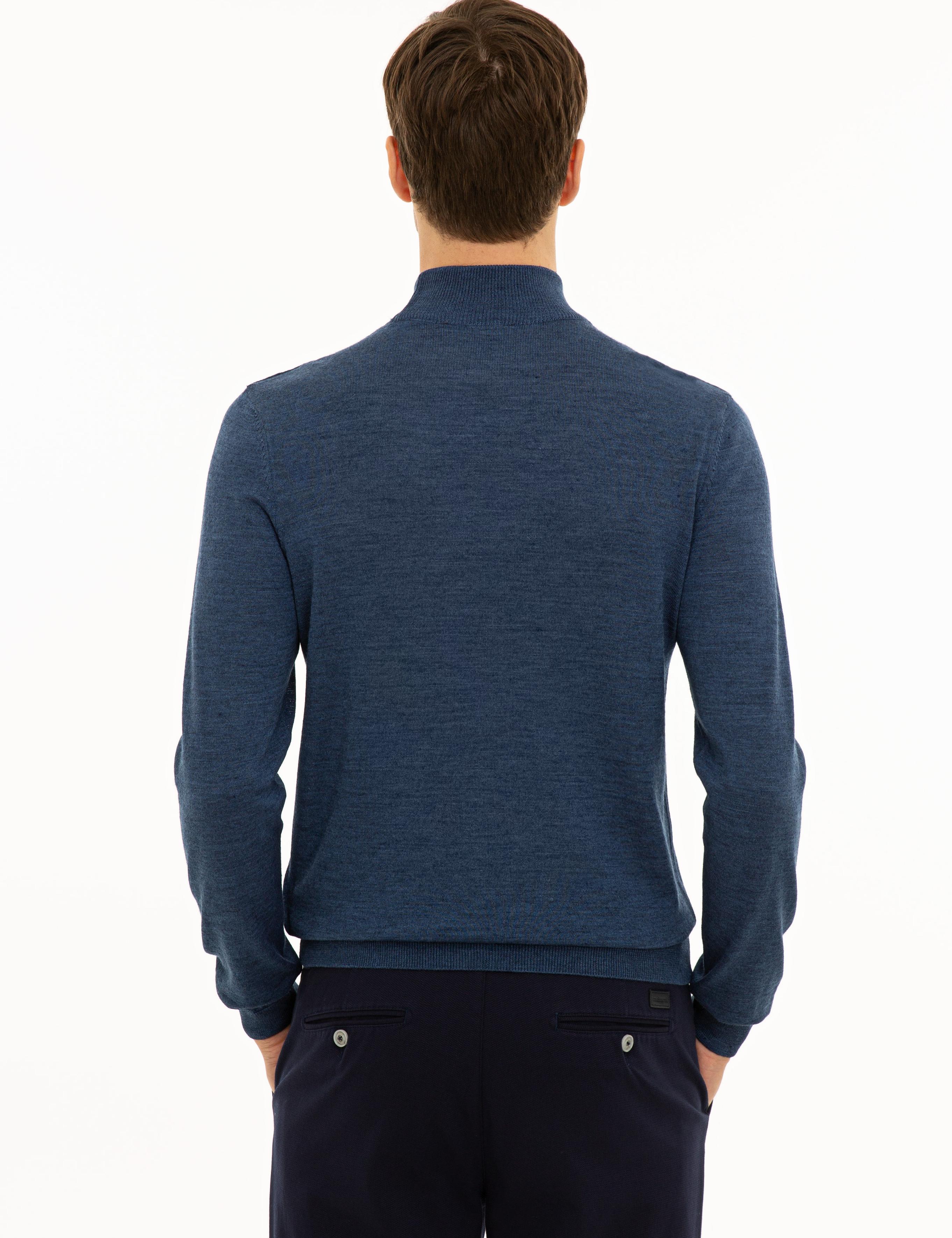 İndigo Slim Fit Yarım Balıkçı Basic Triko Kazak - 50229754084