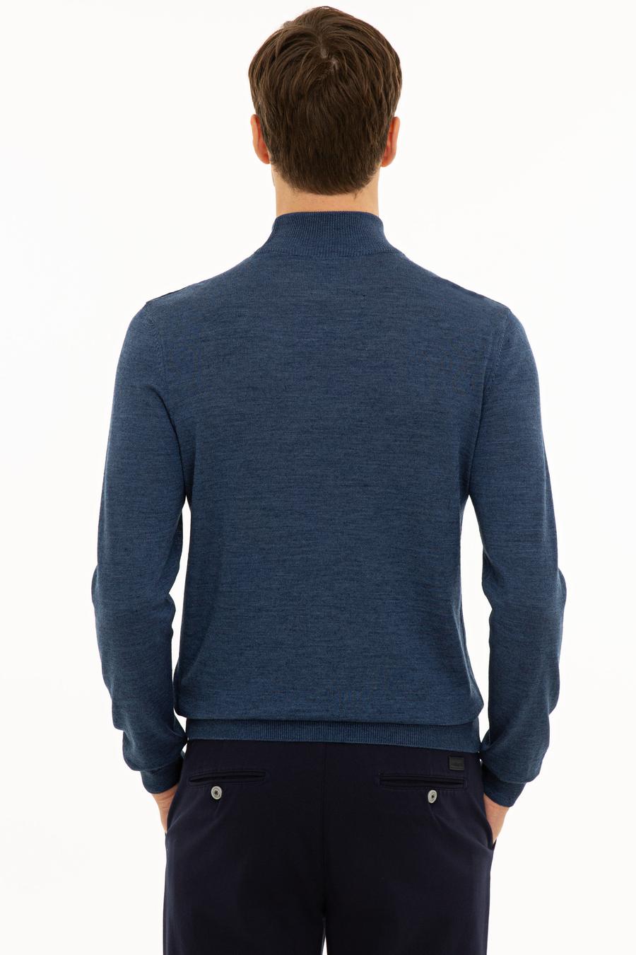 İndigo Slim Fit Yarım Balıkçı Basic Triko Kazak - 50229754084