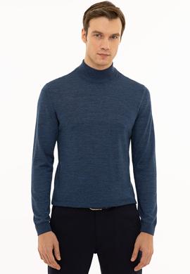 İndigo Slim Fit Yarım Balıkçı Basic Triko Kazak