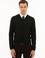Antrasit Slim Fit V Yaka Basic Triko Kazak