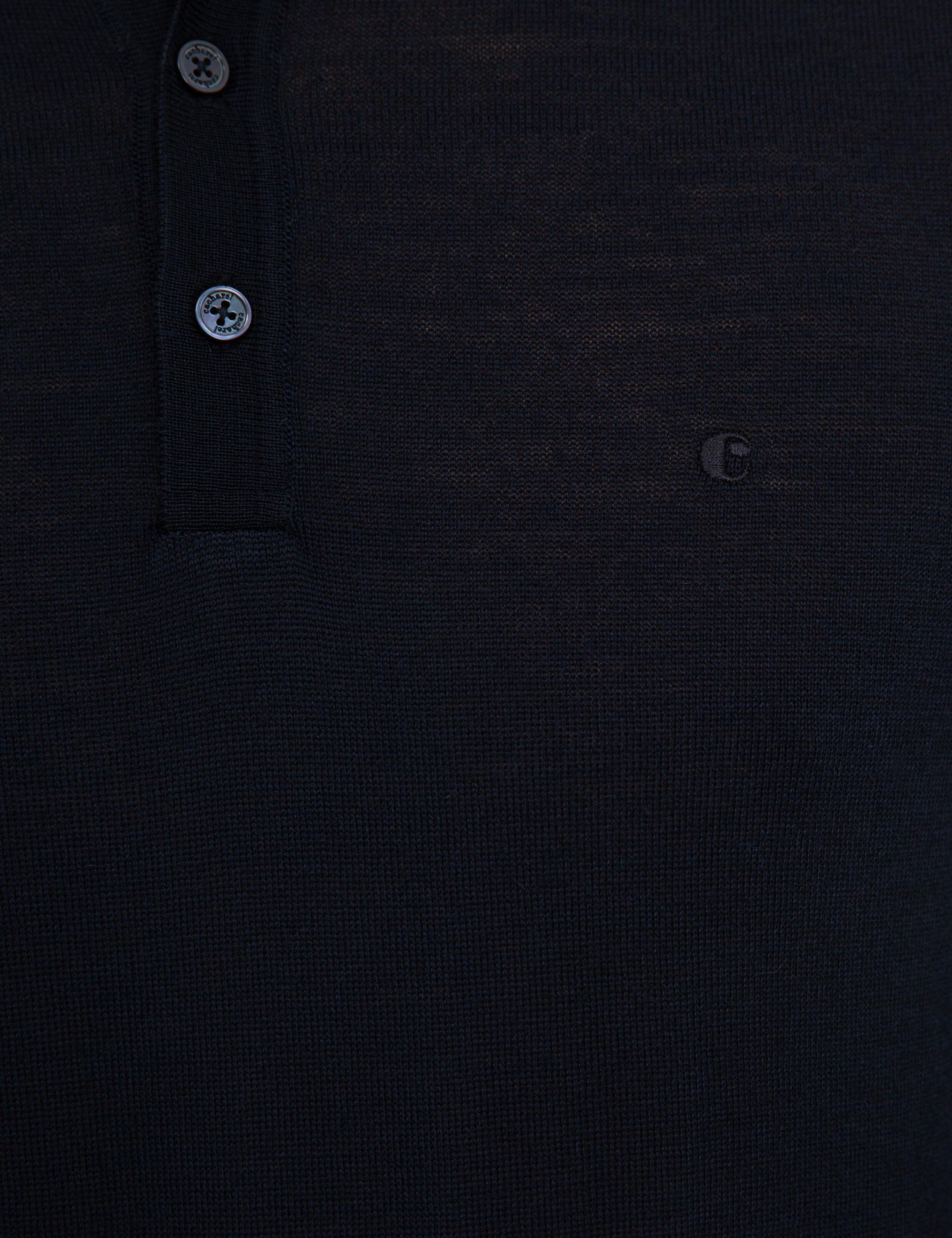 Lacivert Slim Fit Polo Yaka Basic Triko Kazak - 50229756014