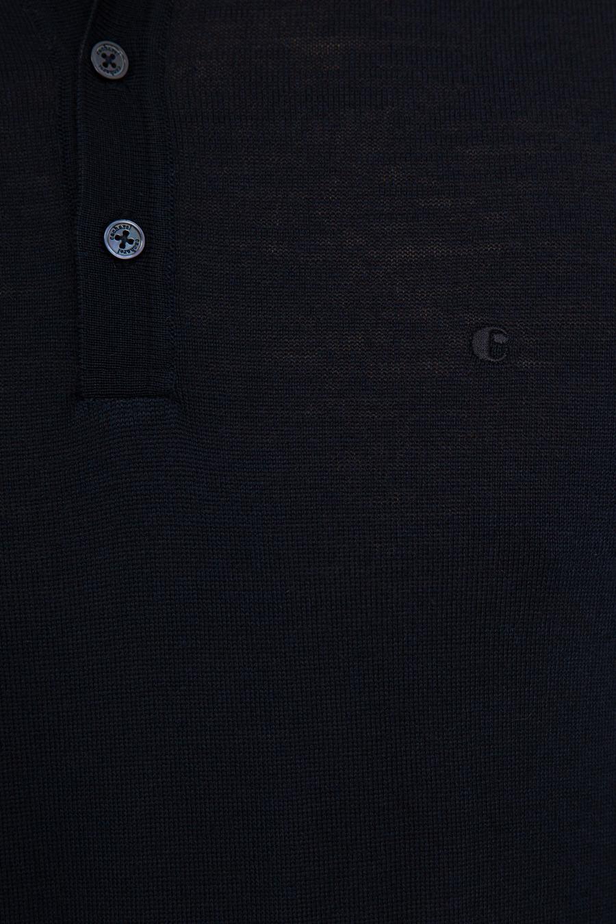 Lacivert Slim Fit Polo Yaka Basic Triko Kazak - 50229756014