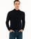 Lacivert Slim Fit Yarım Balıkçı Basic Triko Kazak