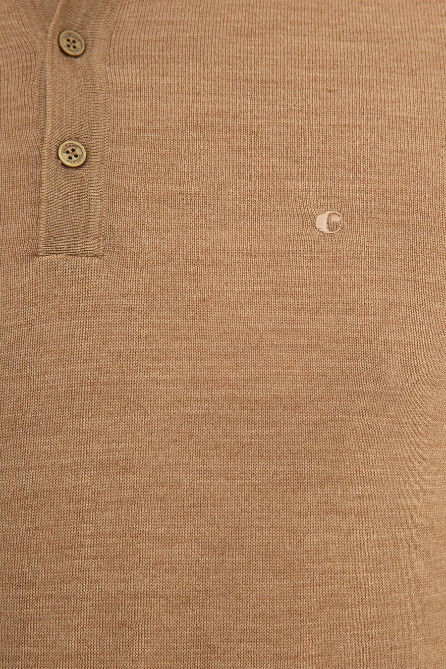 Camel Slim Fit Polo Yaka Basic Triko Kazak - 50229756063