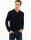 Lacivert Slim Fit Polo Yaka Basic Triko Kazak