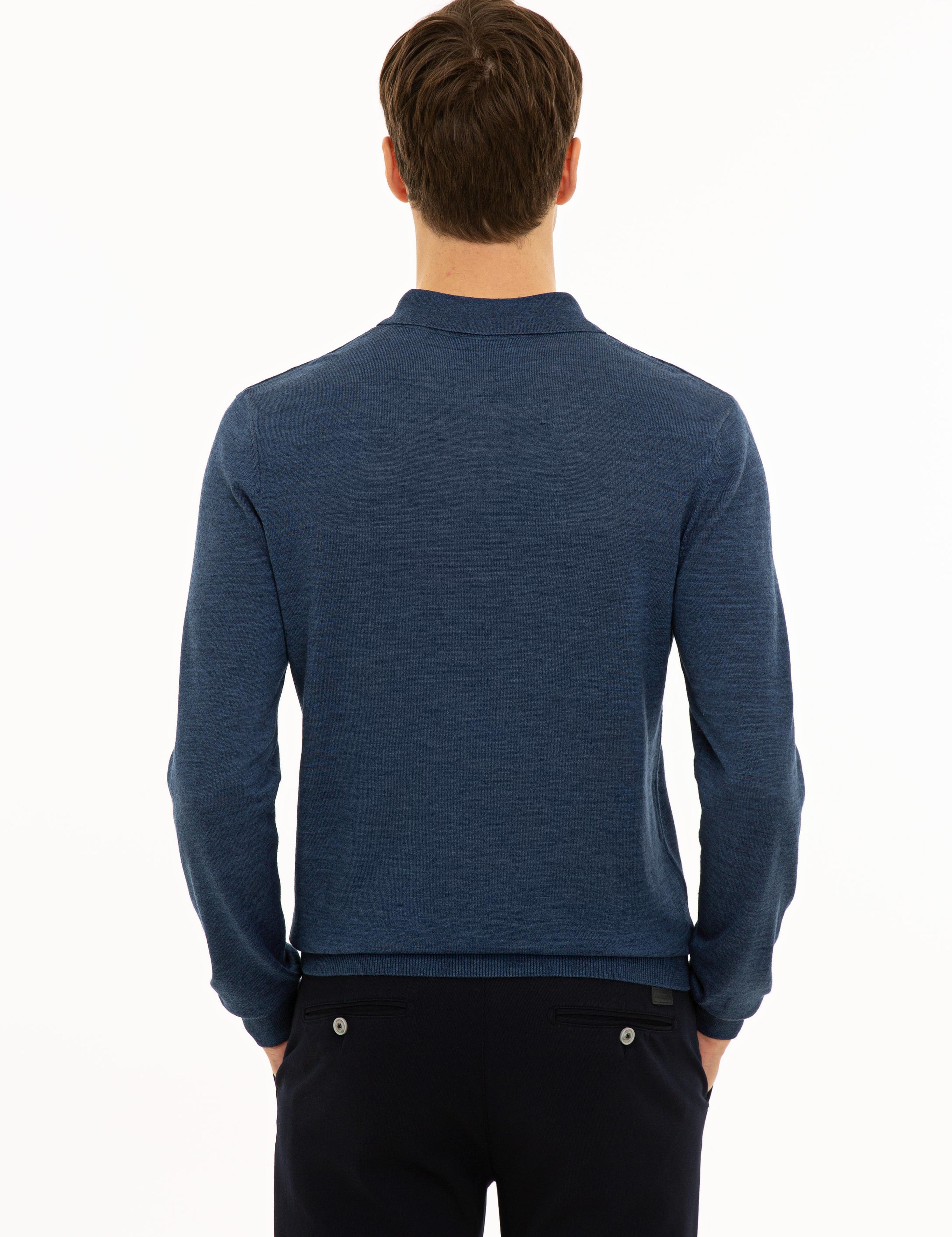 İndigo Slim Fit Polo Yaka Basic Triko Kazak - 50229756082
