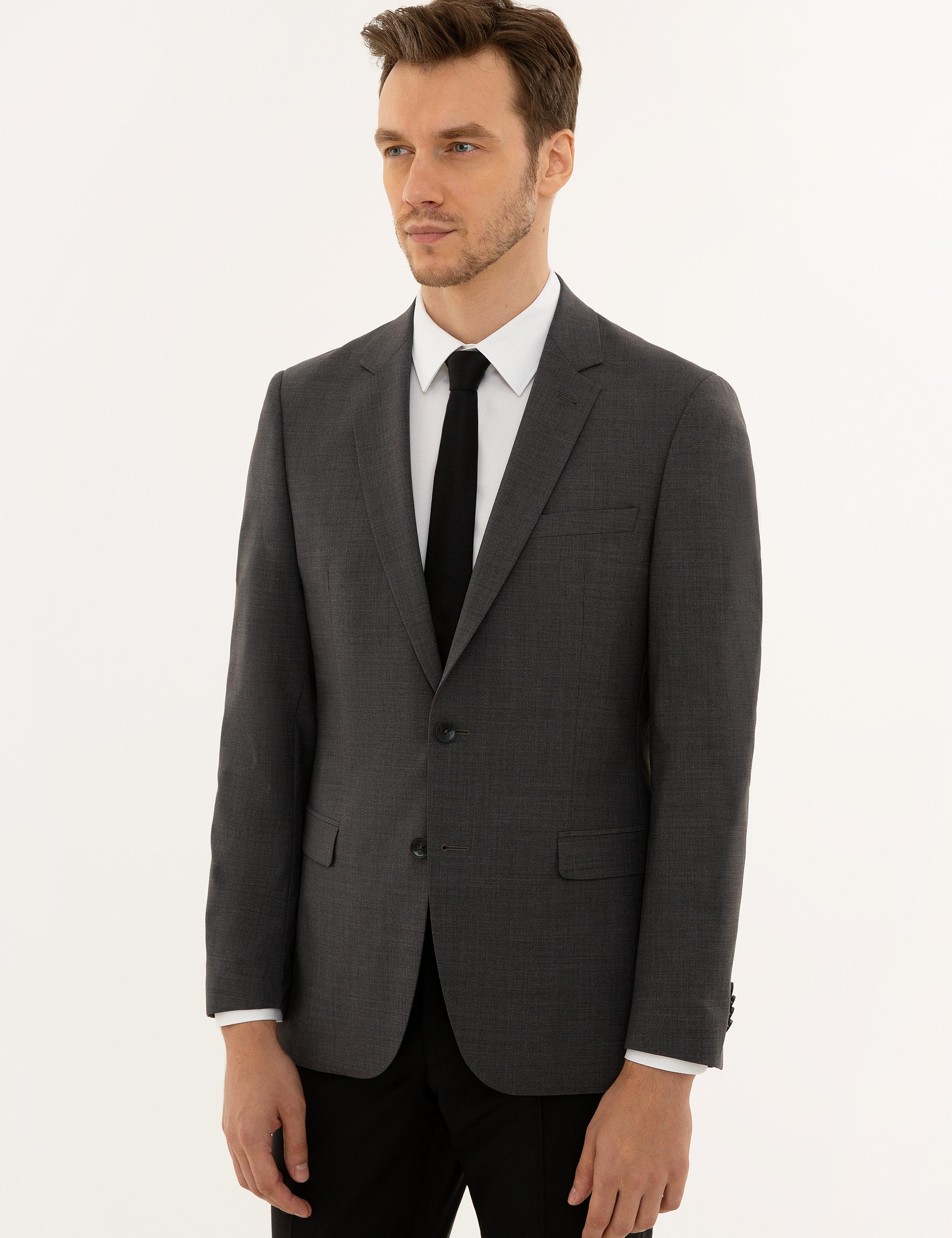 Füme Slim Fit Ceket - 50223156116