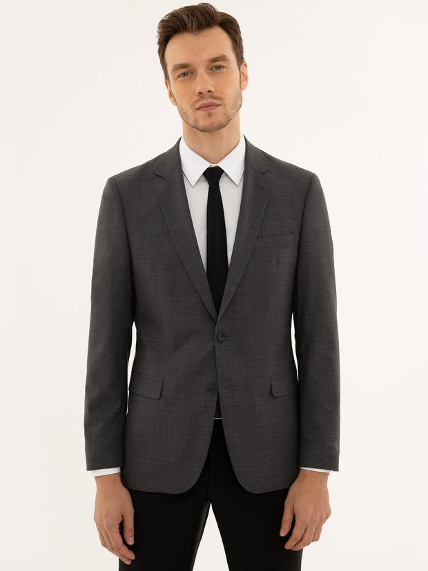 Füme Slim Fit Ceket