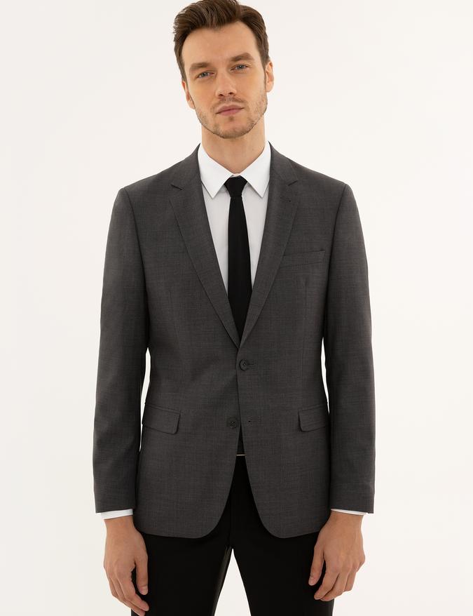 Füme Slim Fit Ceket