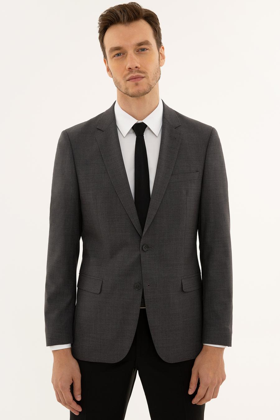 Füme Slim Fit Ceket - 50223156116