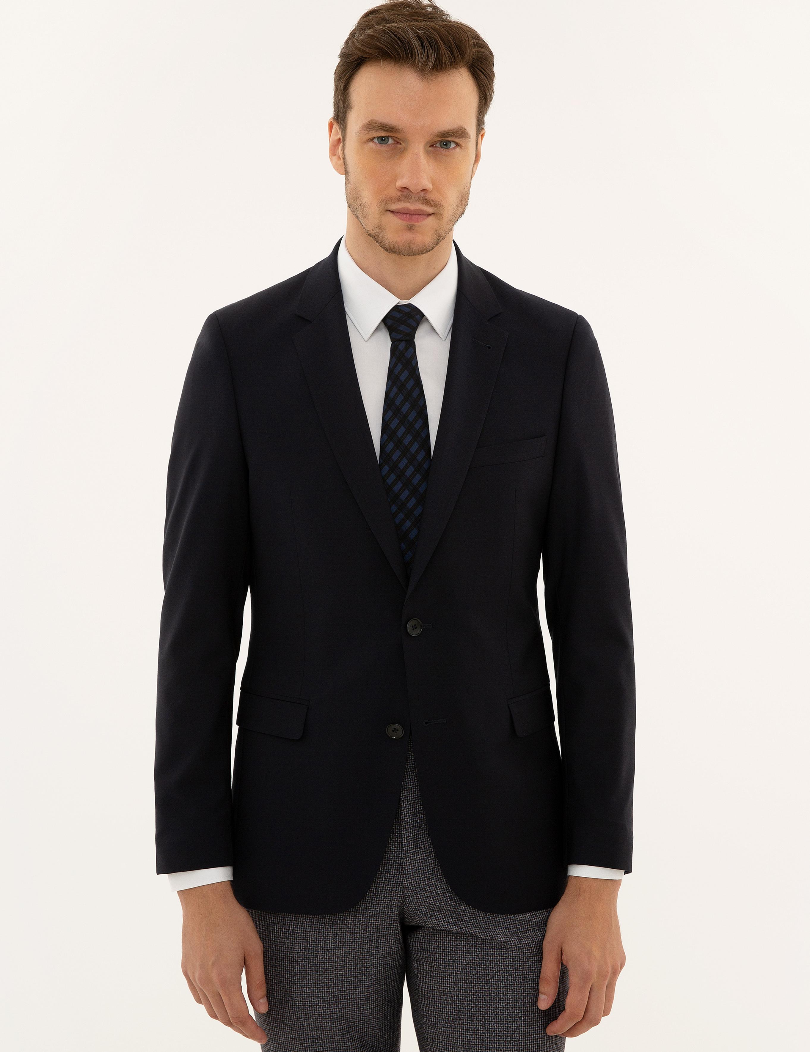 Lacivert Slim Fit Ceket - 50223156017