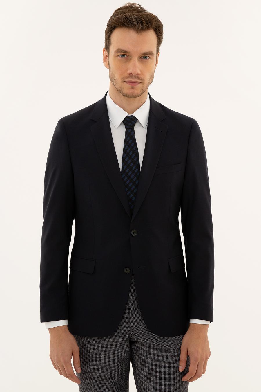Lacivert Slim Fit Ceket - 50223156017