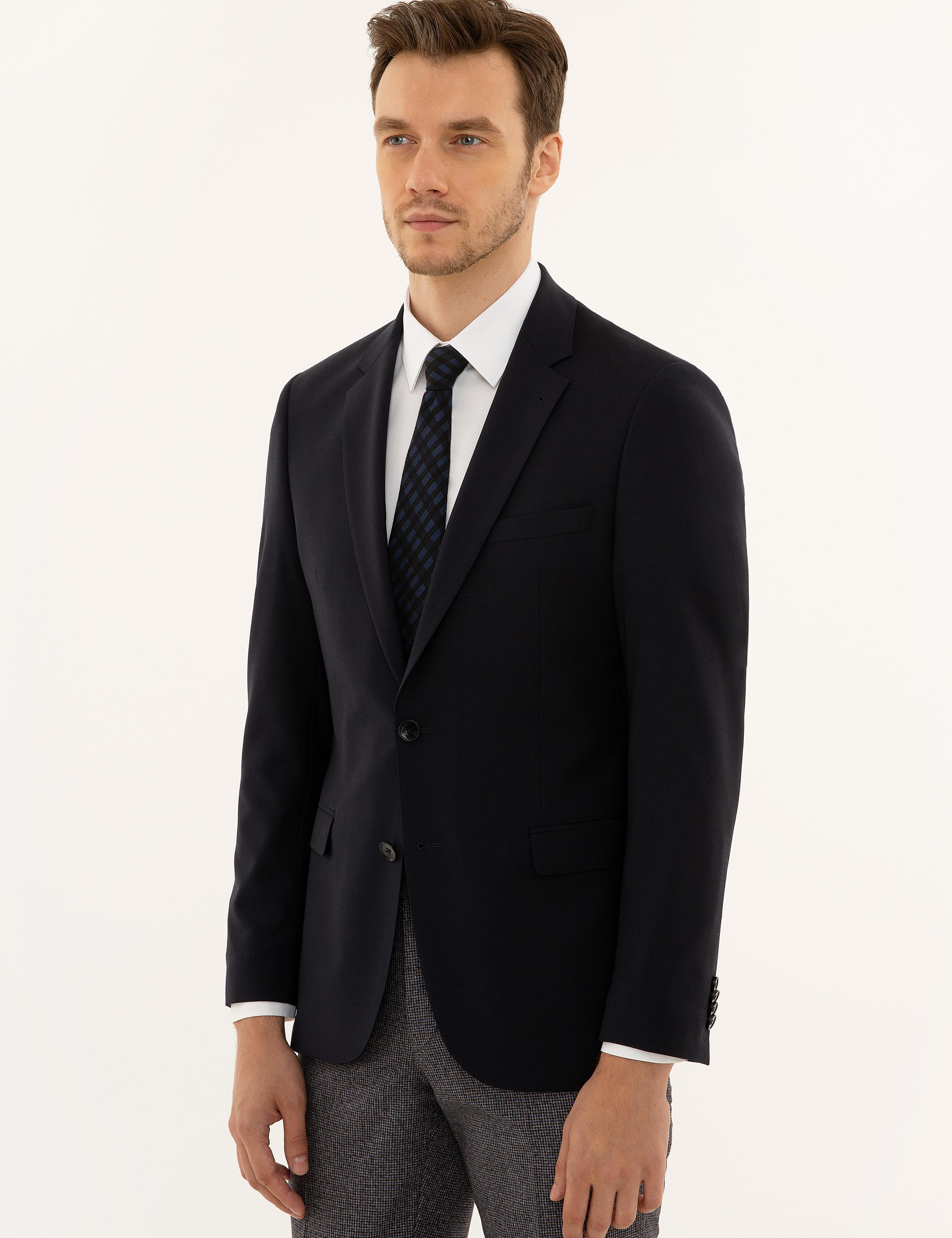 Lacivert Slim Fit Ceket - 50223156017
