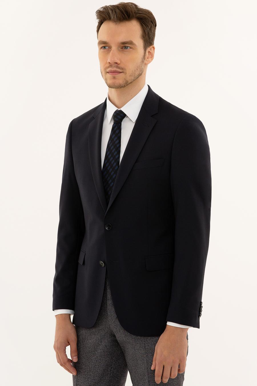 Lacivert Slim Fit Ceket - 50223156017