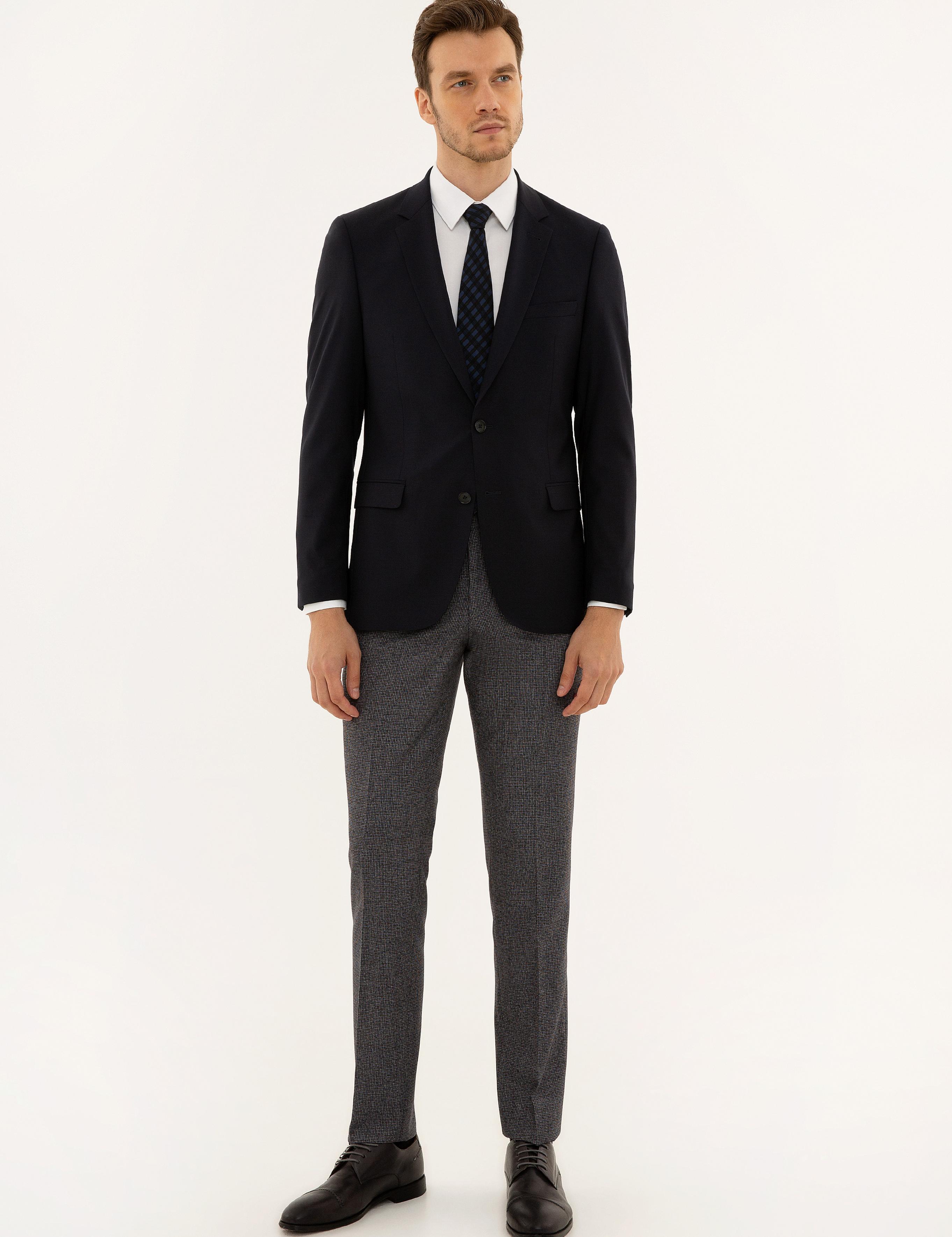 Lacivert Slim Fit Ceket - 50223156017