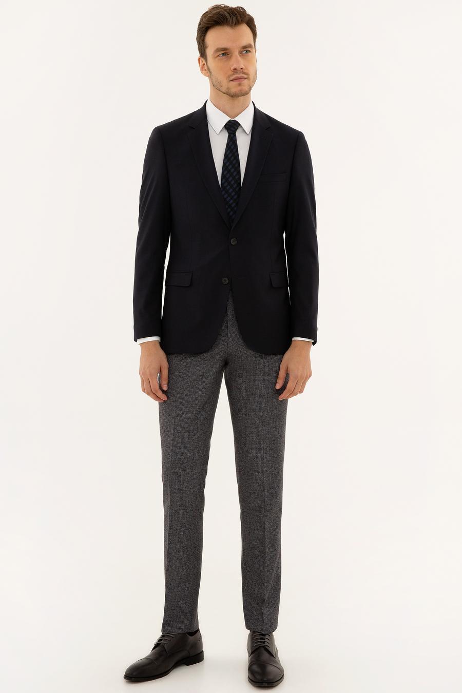 Lacivert Slim Fit Ceket - 50223156017