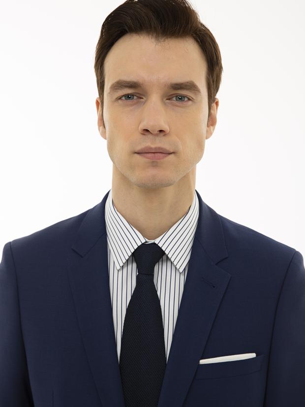 Açık Lacivert Slim Fit Ceket