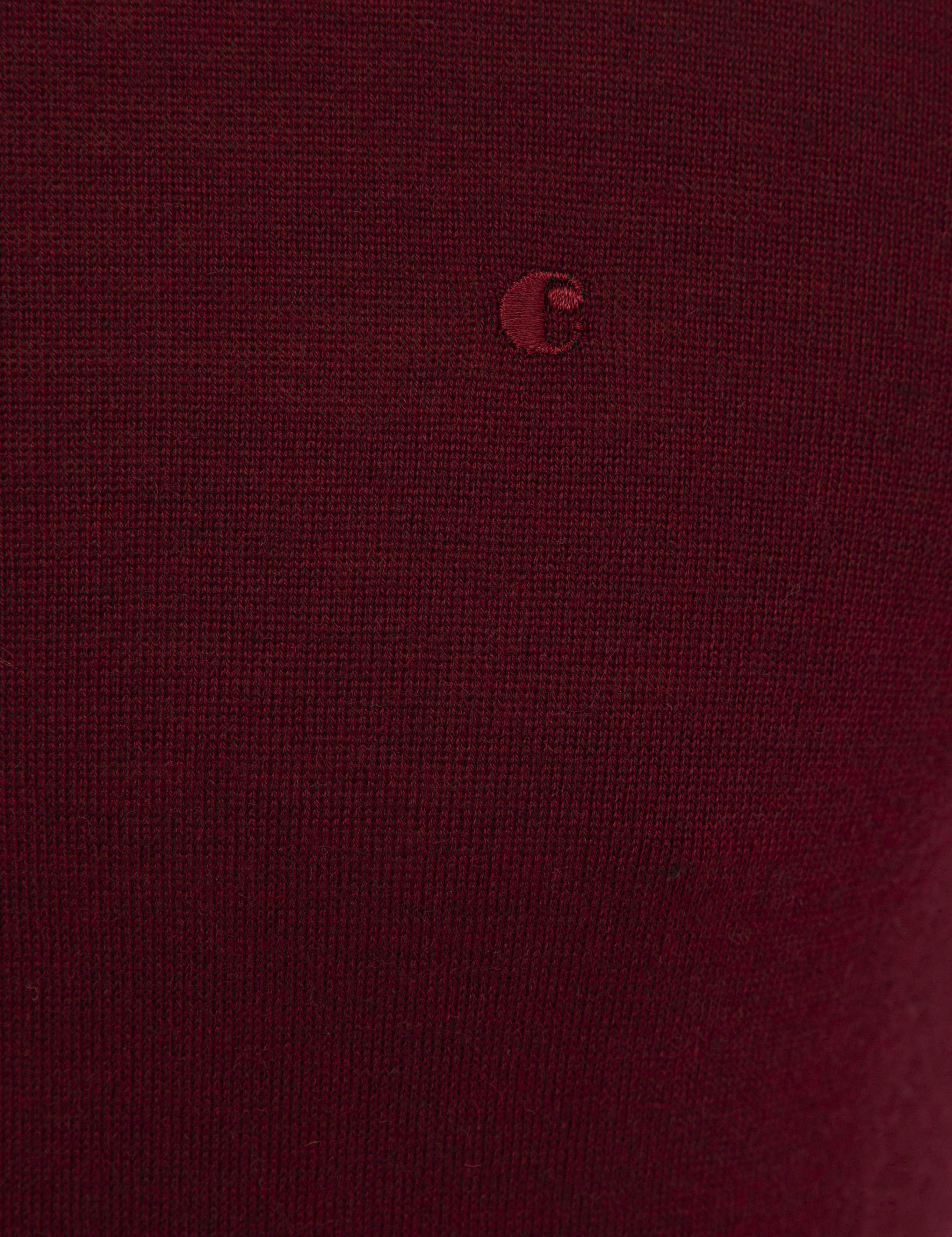 Bordo Slim Fit Bisiklet Yaka Basic Triko Kazak - 50227052052