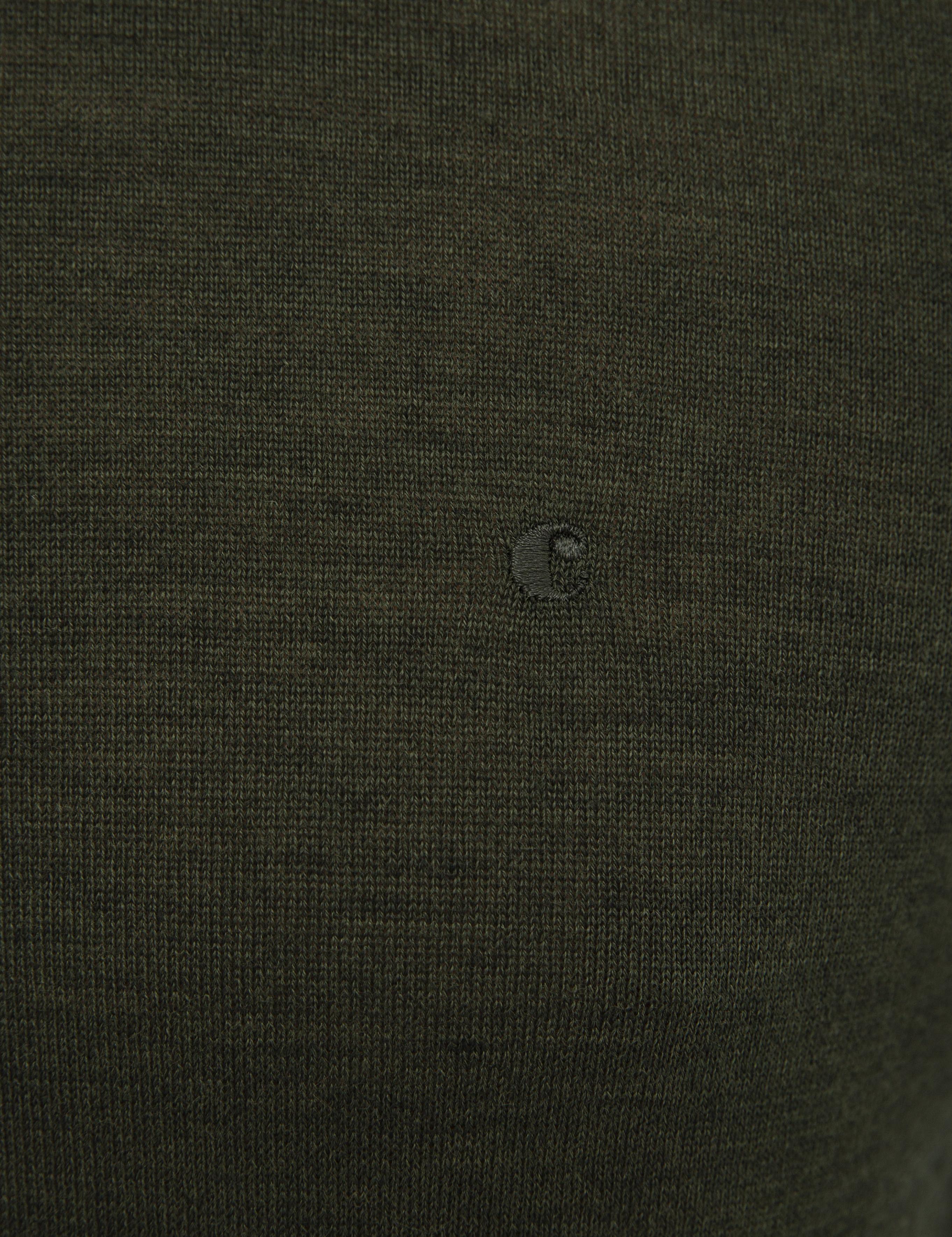 Haki Slim Fit Bisiklet Yaka Basic Triko Kazak - 50227052073