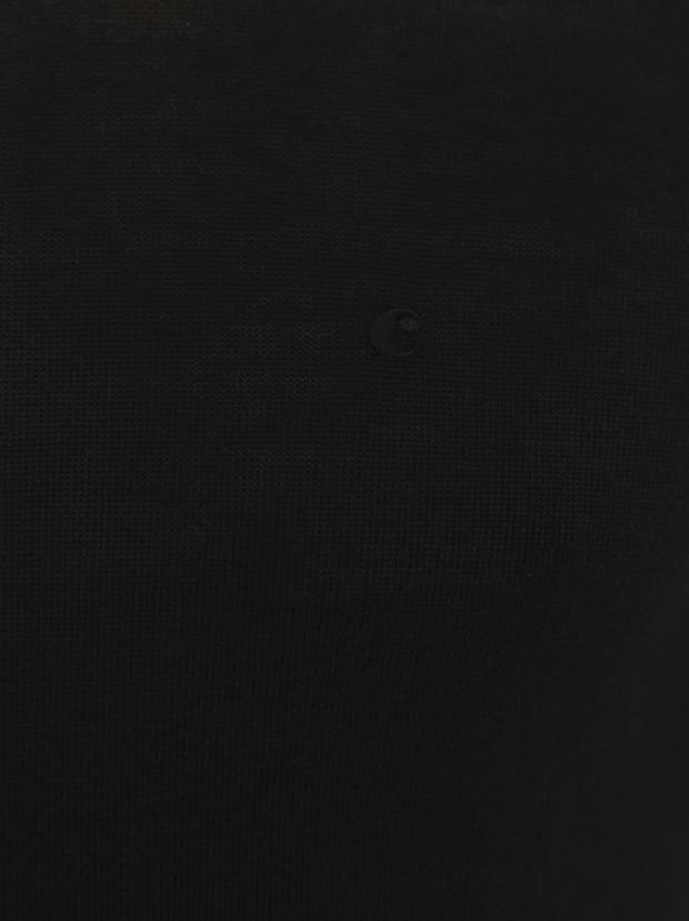 Siyah Slim Fit Bisiklet Yaka Basic Triko Kazak
