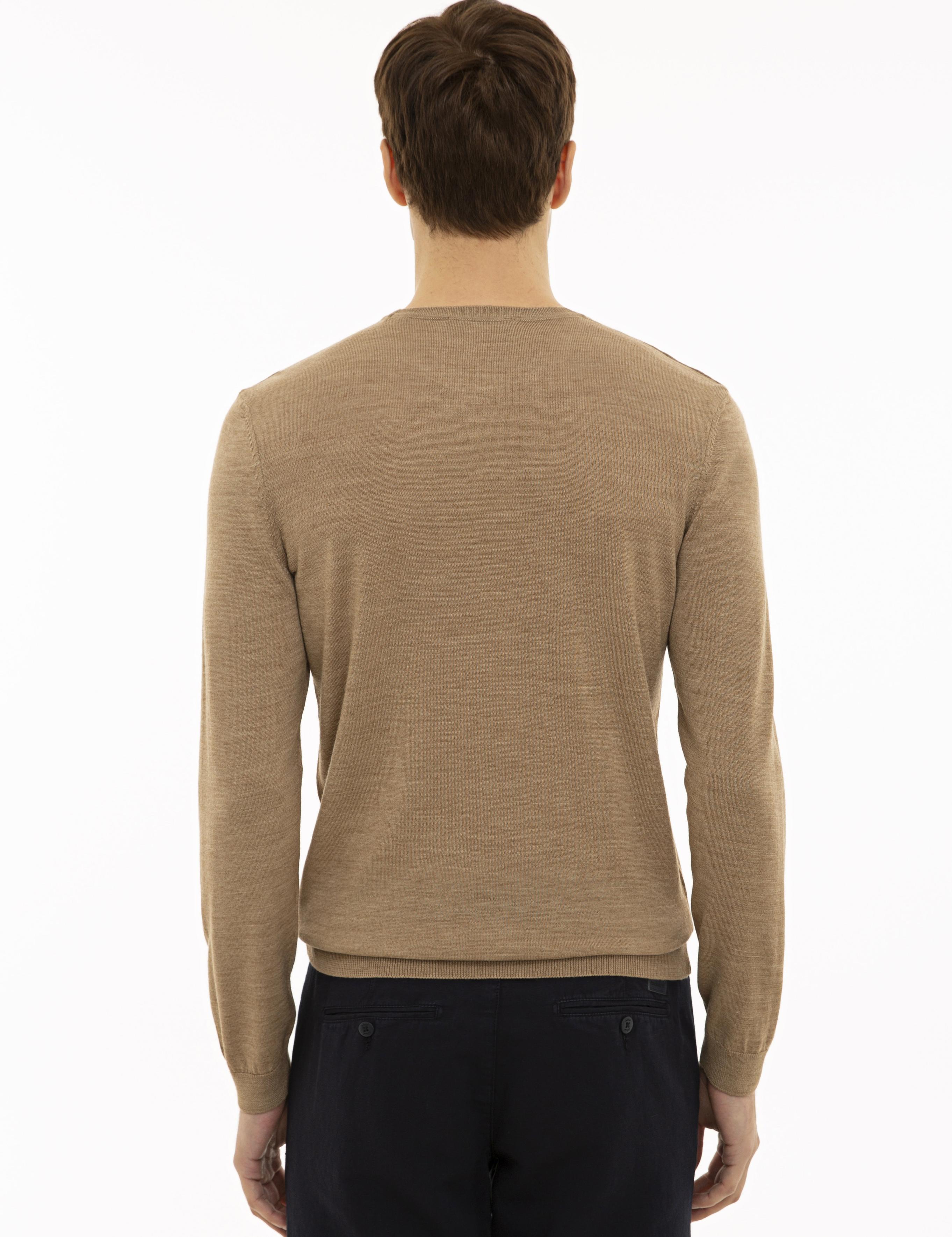 Camel Slim Fit Bisiklet Yaka Basic Triko Kazak - 50227052055