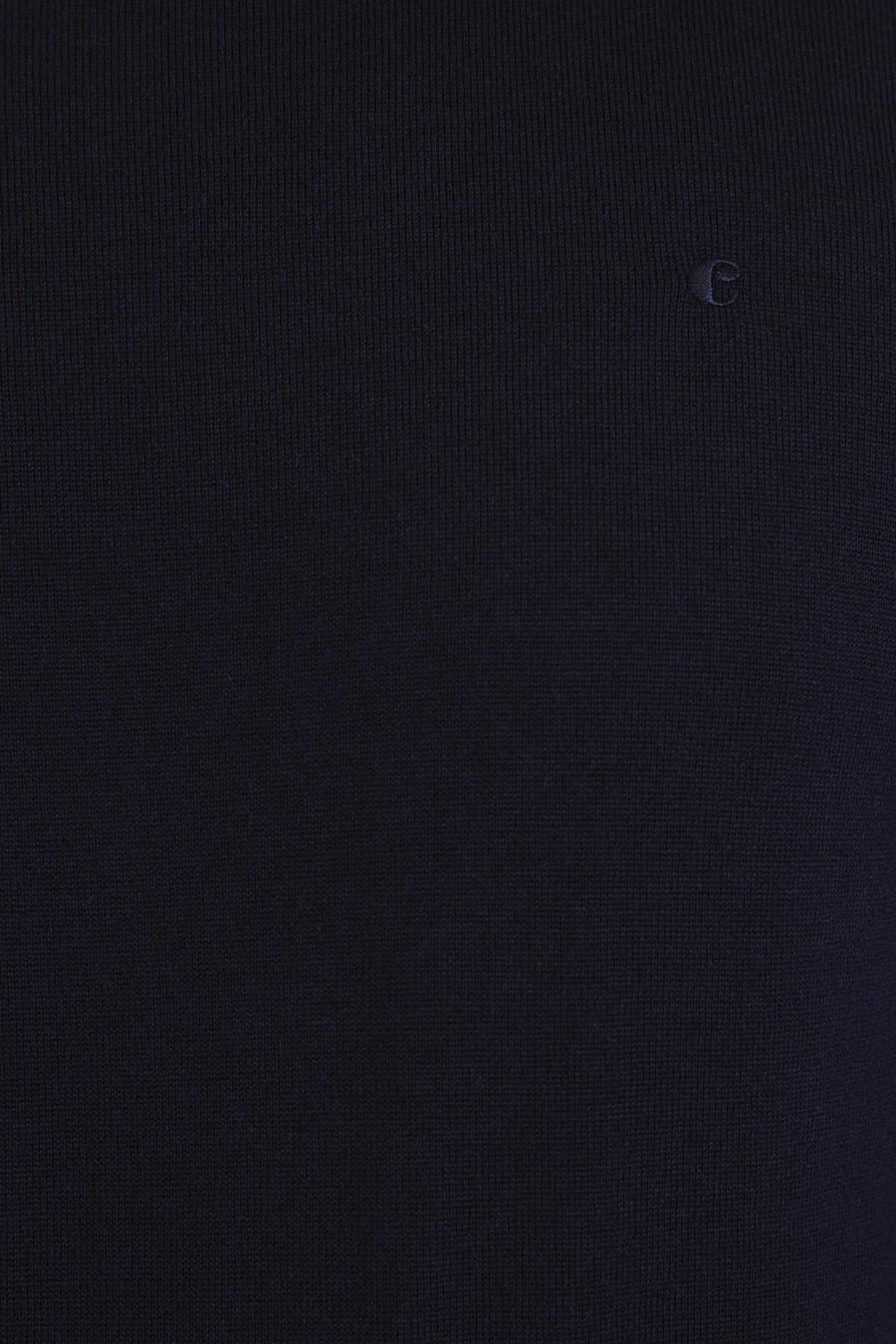 Lacivert Slim Fit Bisiklet Yaka Basic Triko Kazak - 50230646003