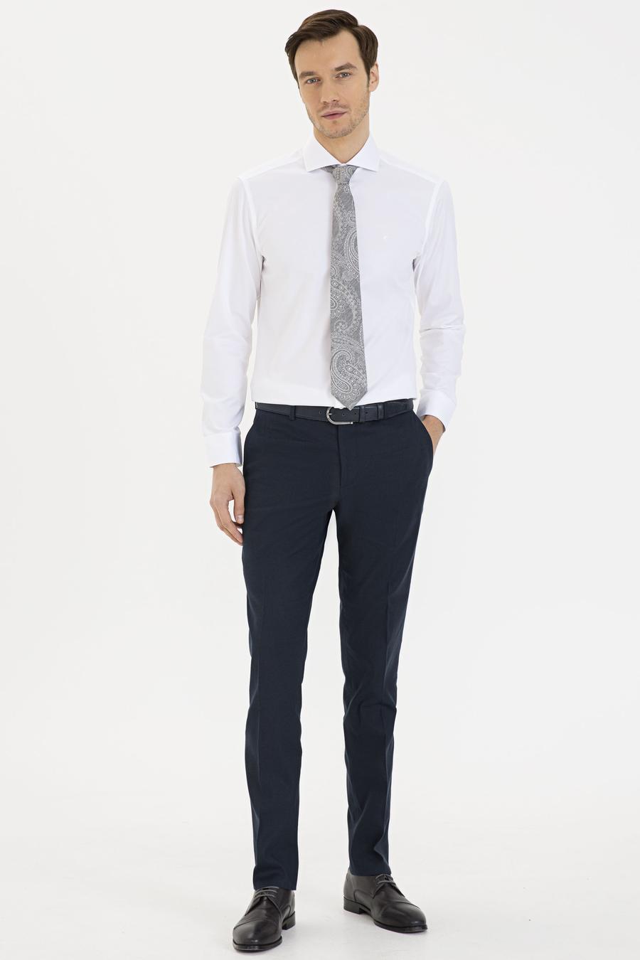 Beyaz Slim Fit Uzun Kollu Basic Gömlek - 50229004003