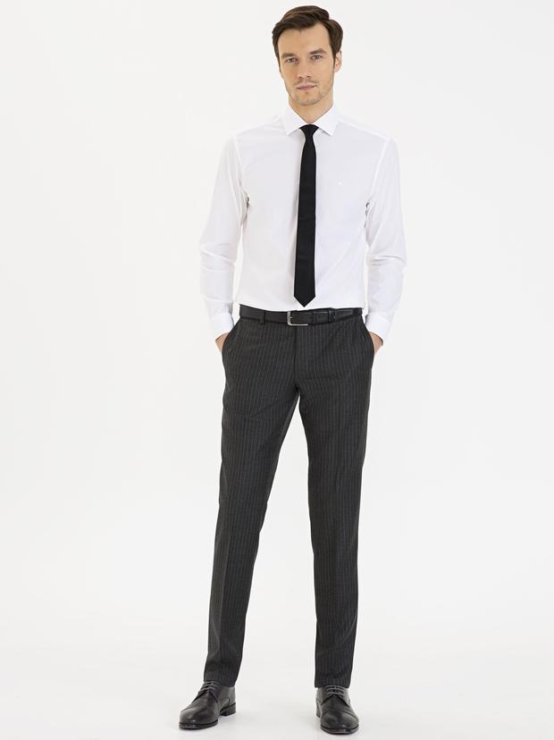 Antrasit Slim Fit Kumaş Pantolon
