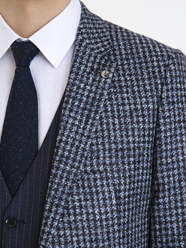Lacivert Slim Fit Ceket