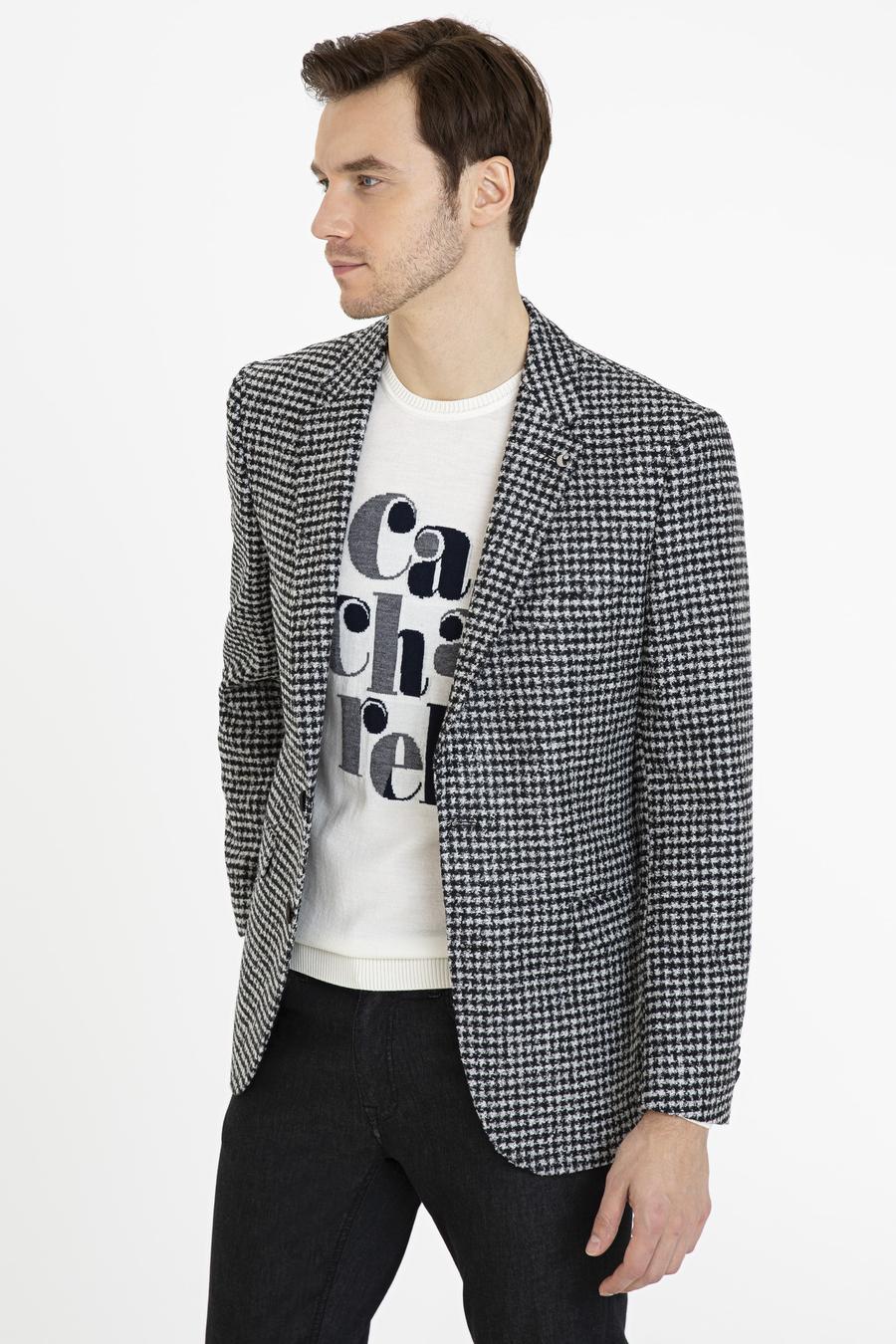 Siyah Slim Fit Ceket - 50227464077
