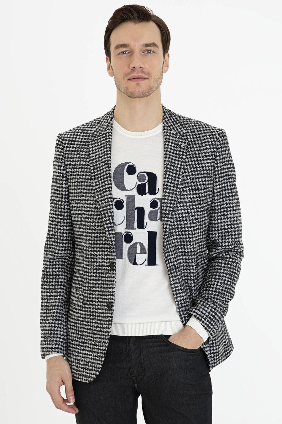 Siyah Slim Fit Ceket - 50227464077